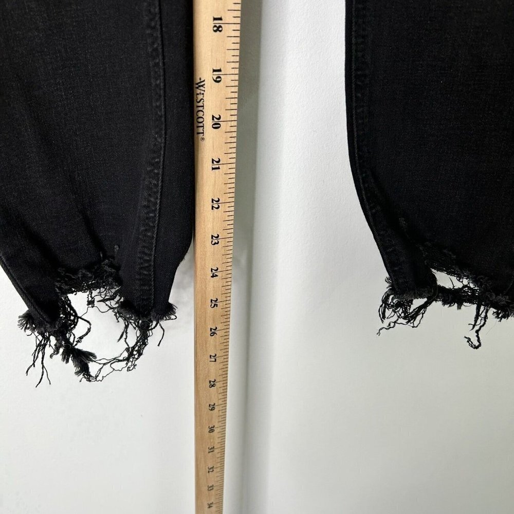Vervet Frayed Skinny Jeans Womens Size 31 Black High‎ Rise Ankle - Picture 7 of 10